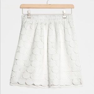 Anthropologie Samia Embroidered Lace Mini Skirt